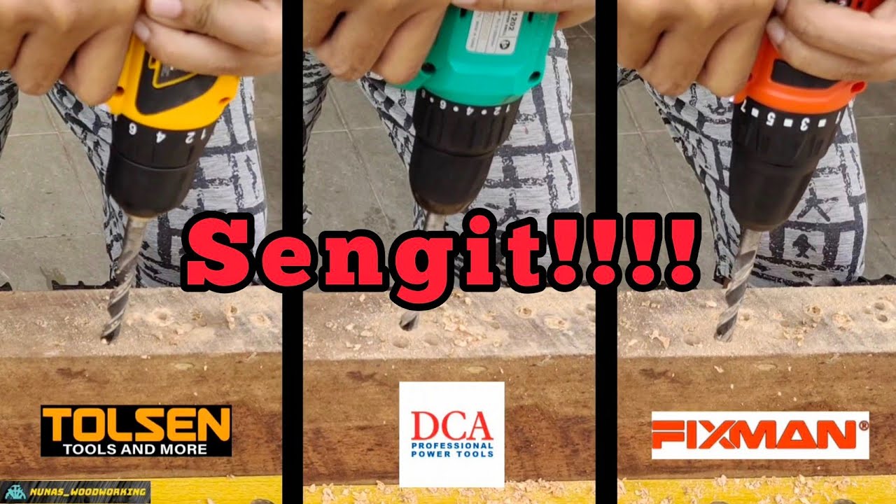 bor cordless 12v TERBAIK!! perbandingan bor cordless 12v - Tolsen vs DCA vs Fixman