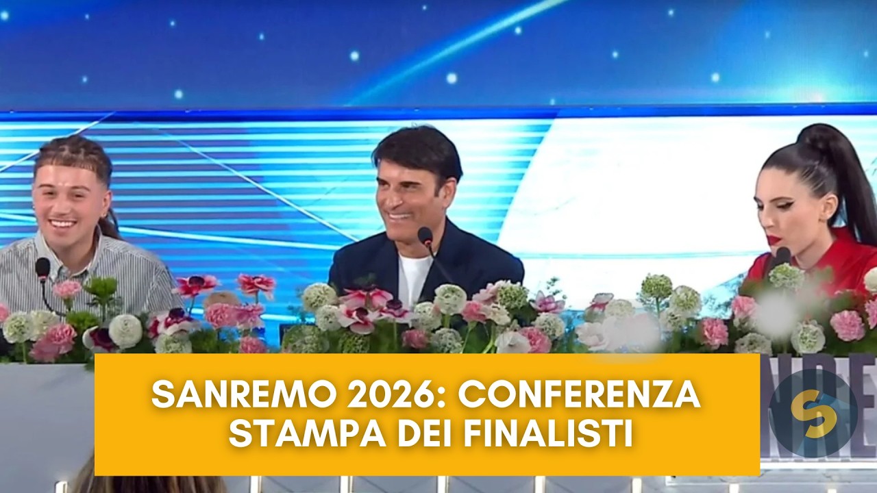 Sanremo 2026, ultima conferenza stampa con i finalisti: Sal Da Vinci, Sayf e Ditonellapiaga