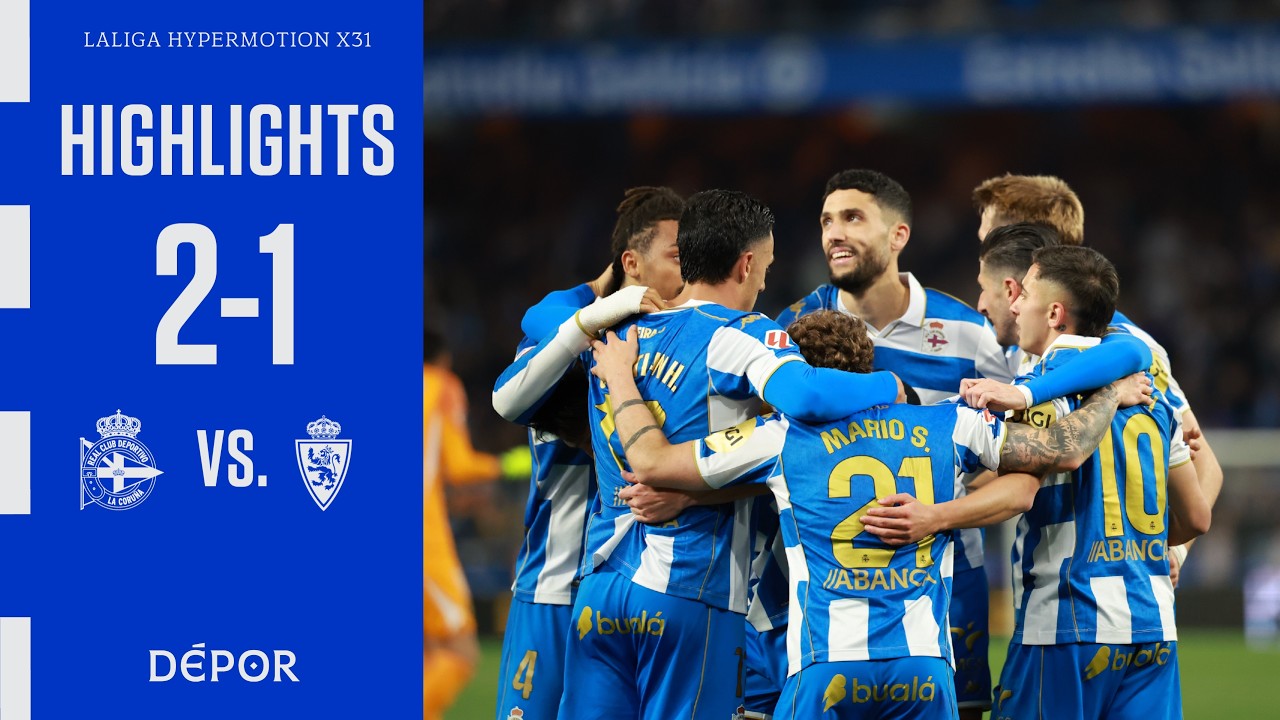 Resumen del RC Deportivo 2-1 Real Zaragoza