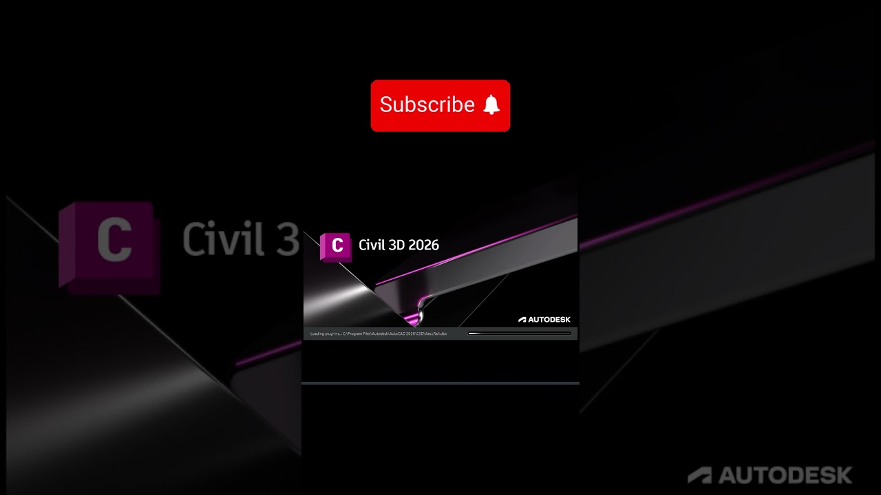 🚀 AutoCAD Civil 3D 2026 &ndash; First Look! 🔥 | Opening Screen