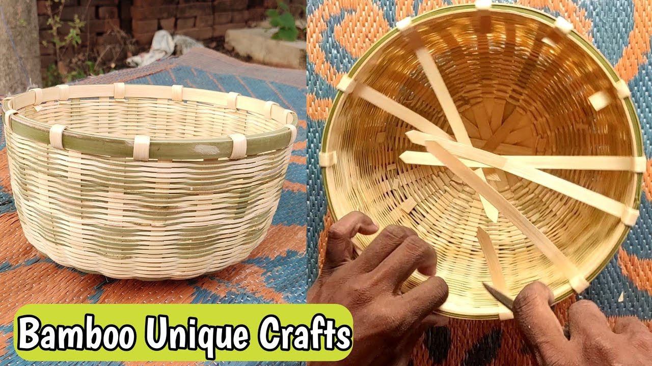बांस का छोटा टोकरी बनाना सीखे। Bamboo basket making