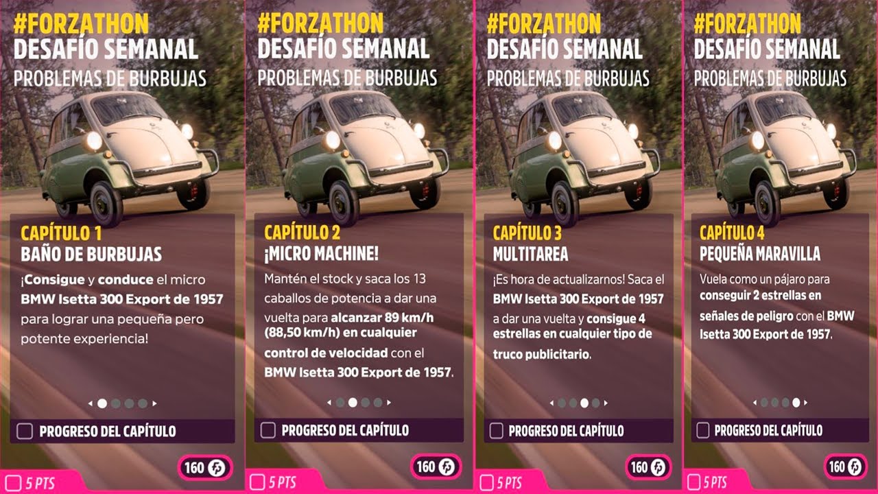 FORZA HORIZON 5 Verano Serie 54 Desafío Semanal Forzathon PROBLEMAS DE BURBUJAS  con BMW ISETTA