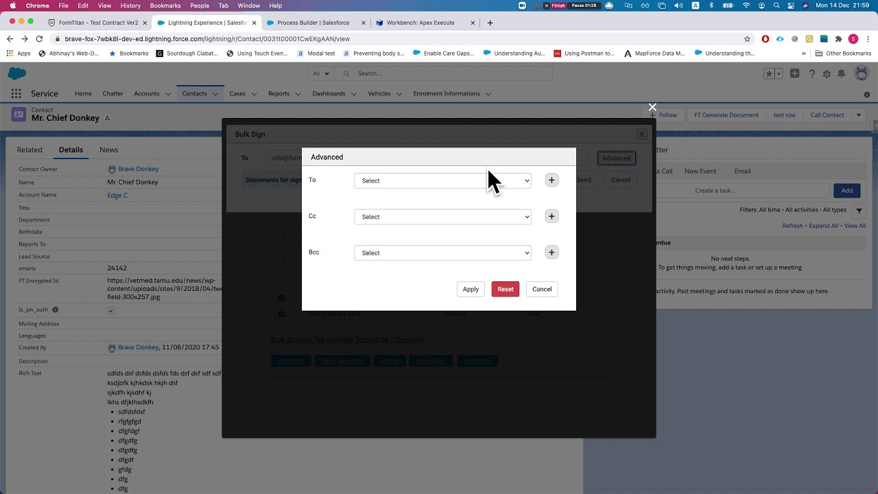 Use the Bulk Sign URL in Salesforce Process Builder or Flow