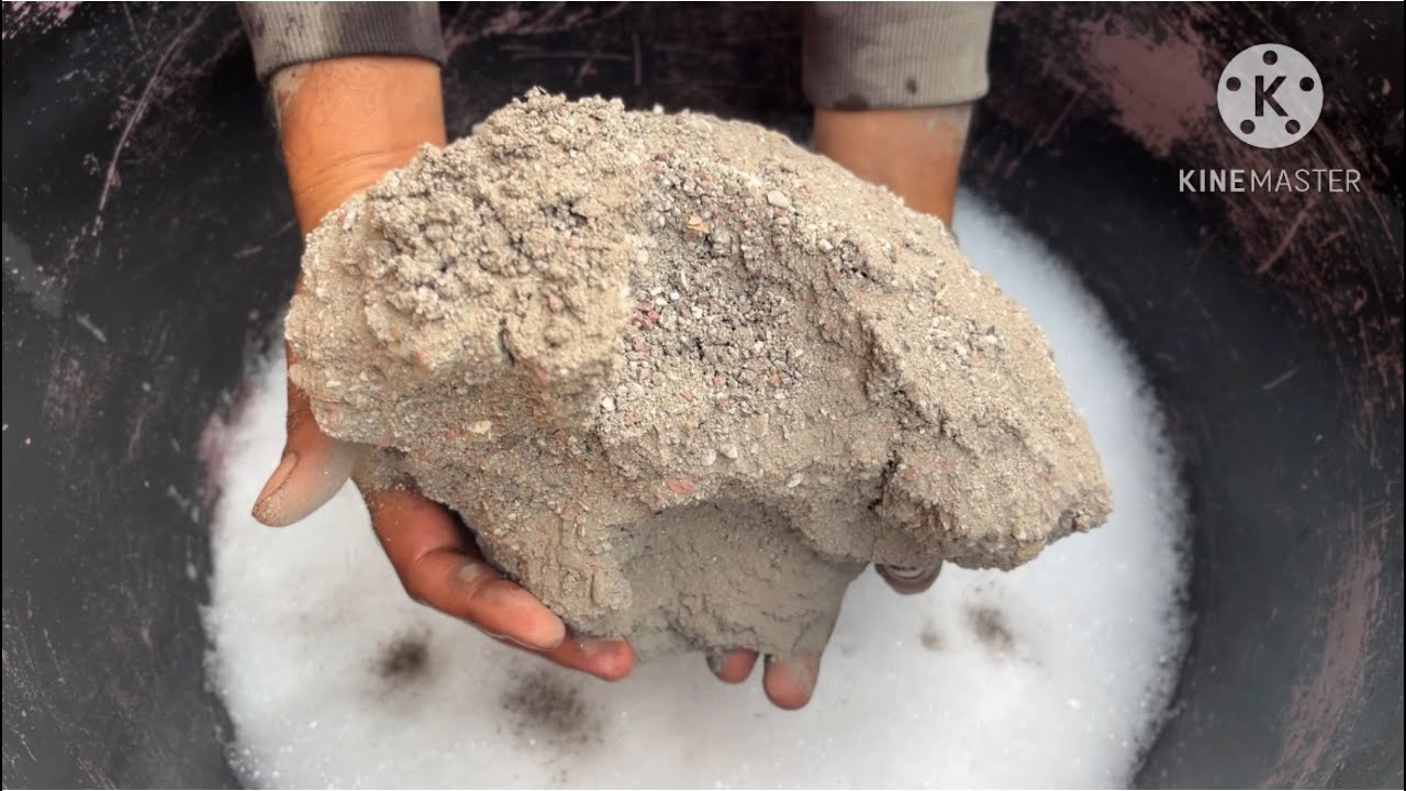 Soft sand cement water crumbling #sandcement