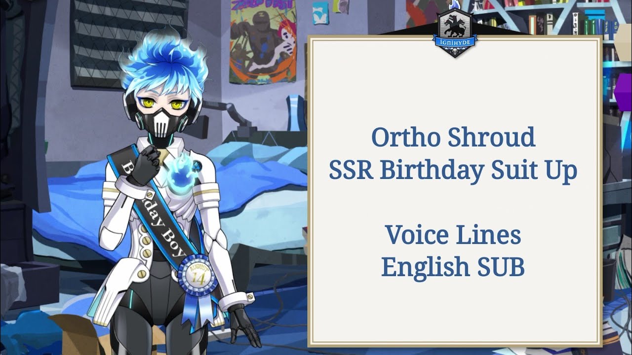 Ortho Shroud - SSR Birthday Suit Up - Voice Lines - Disney Twisted Wonderland - English SUB