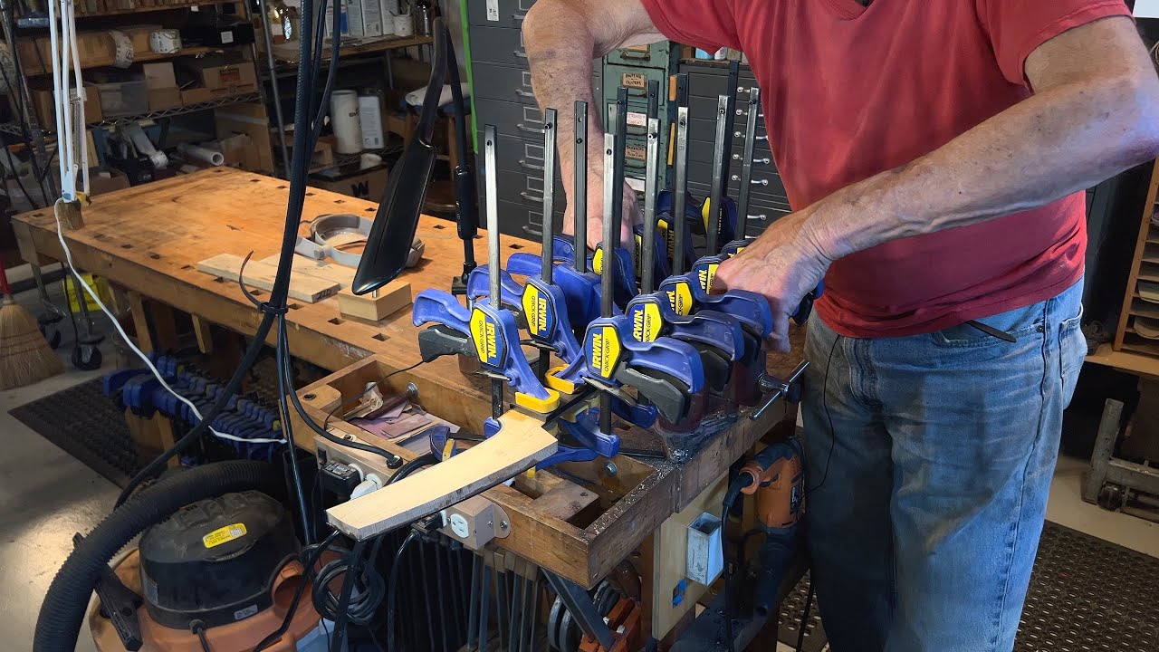 Ken Parker Archtoppery - The Neck Journey - 19) Fitting & Gluing the Fretboard