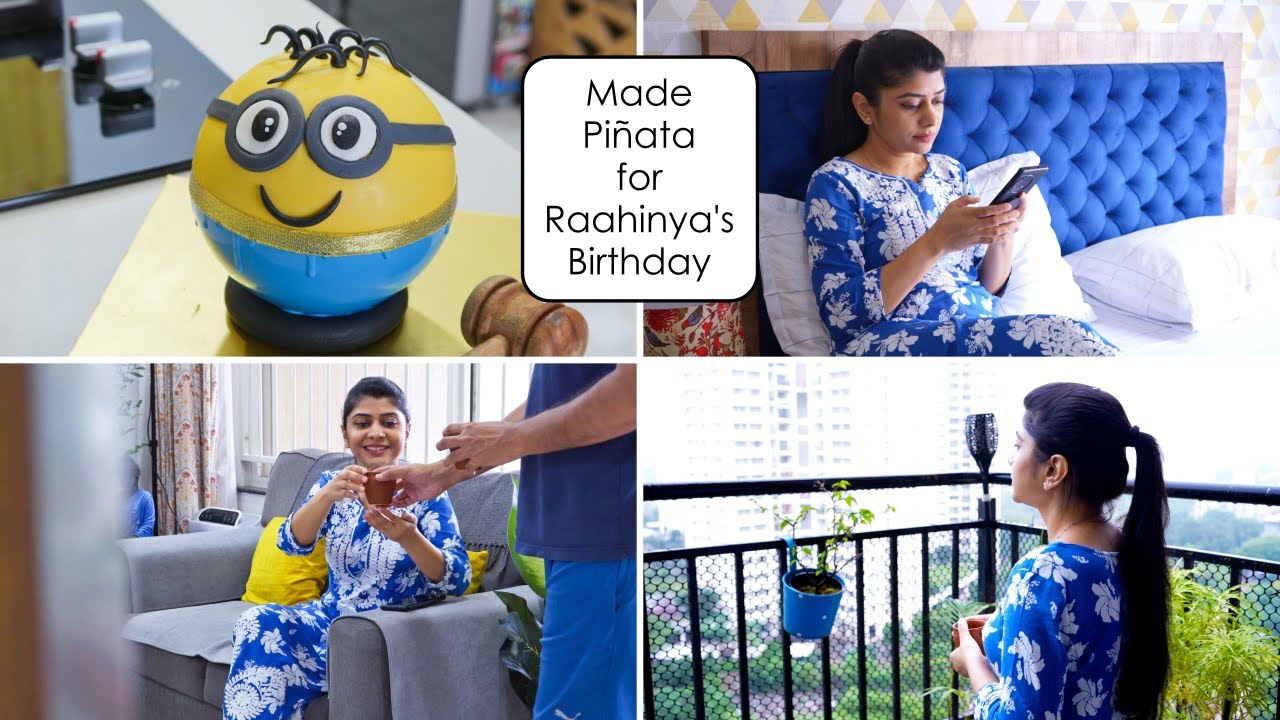 Made Piñata Cake for My Son Raahinya's Birthday | Minion Piñata Cake