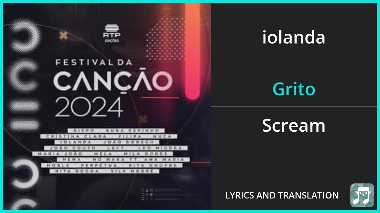 iolanda - Grito Lyrics English Translation - Portuguese and English Dual Lyrics  - Subtitles Lyrics