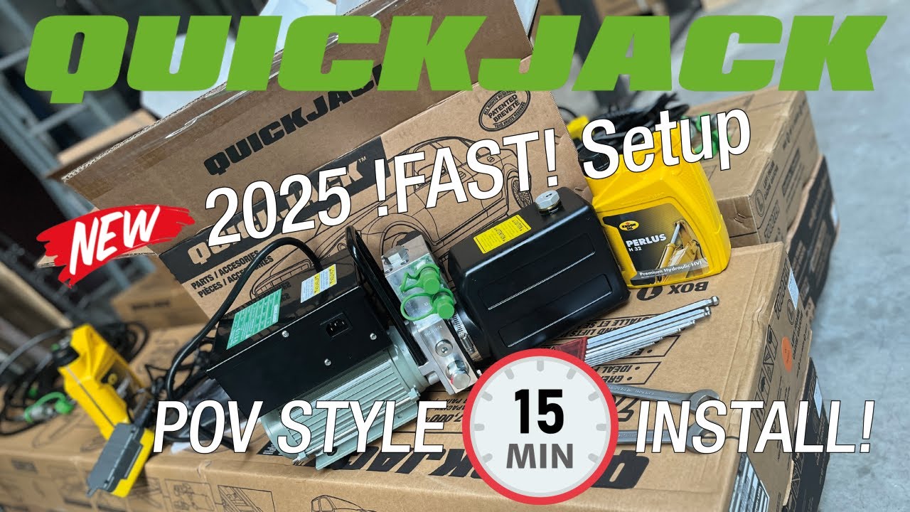 NEW 2025 QUICKJACK 15-MINUTE INSTALLATION / SETUP - POV STYLE - Car Lift DIY for Home Garage