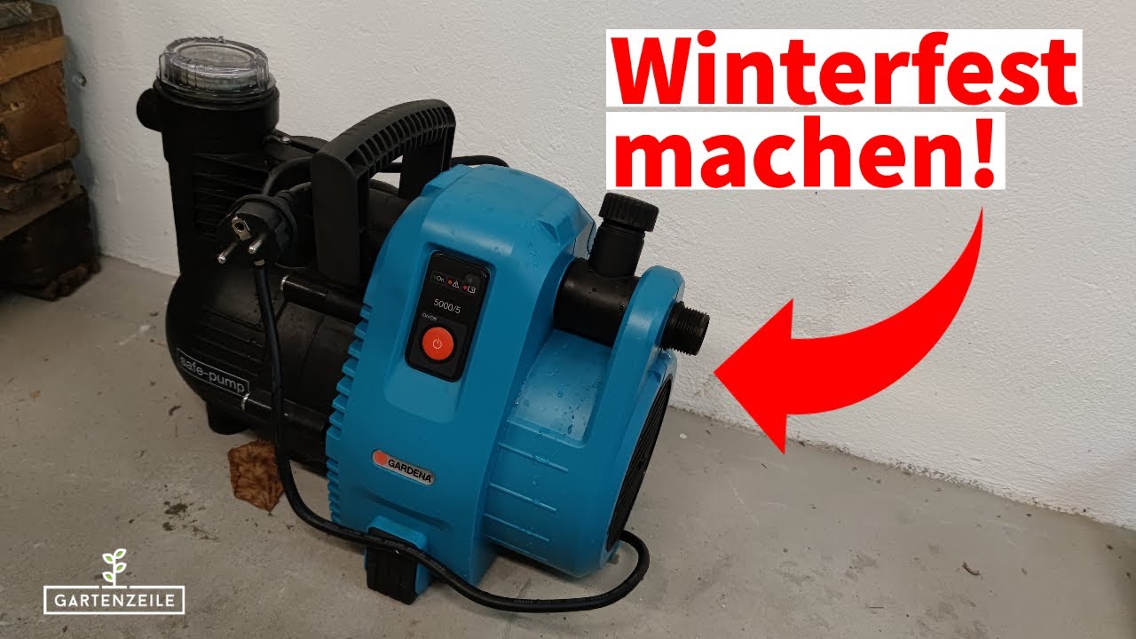 Gartenpumpe winterfest machen - Schritt f&uuml;r Schritt Anleitung! (Gardena, Einhell, Metabo etc.)