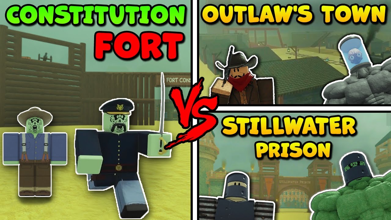 Dead Rails | Roblox | Captain Prescott and Zombies vs Stillwater Prison and Outlaw's Town