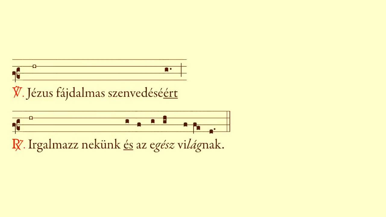 Az Isteni Irgalmasság Rózsafüzére (dallam: Kovács Szilárd Ferenc)