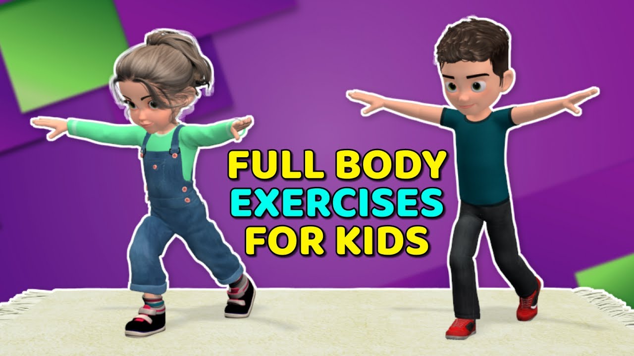 10 MINUTES OF FULL BODY EXERCISES FOR KIDS AT HOME