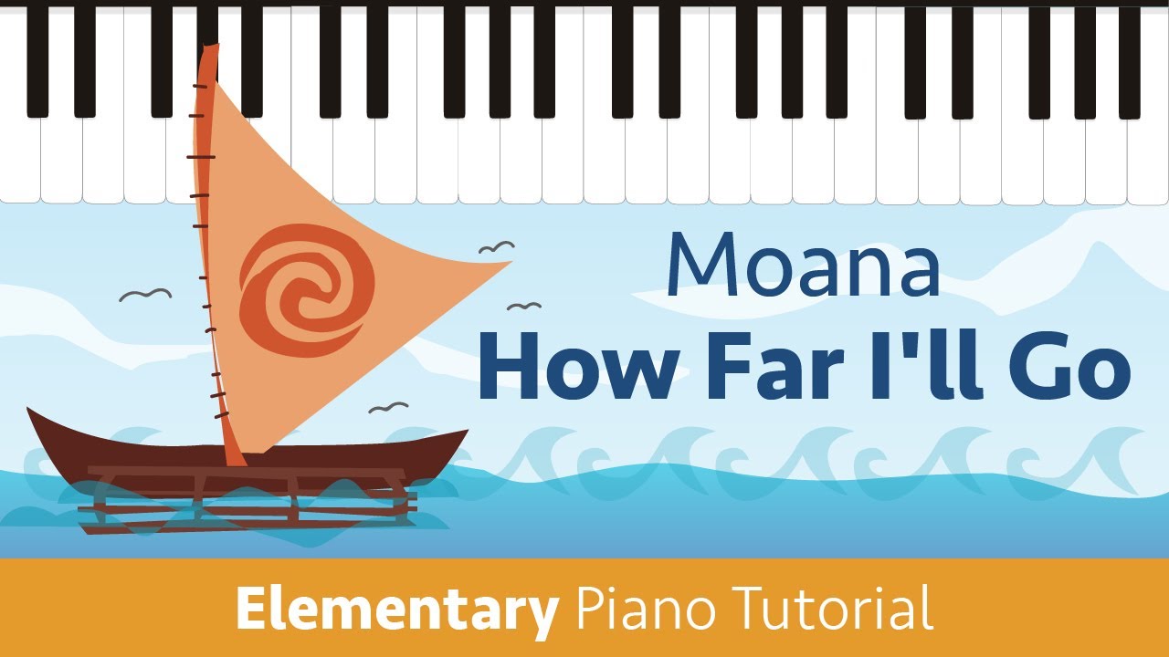 How Far I'll Go Easy Piano Tutorial w/ Sheet Music | from Moana