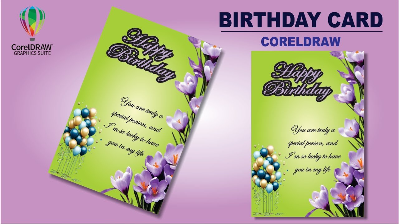 Creative Birthday Card Design || Step by Step || CorelCanvas #birthdaycard #birthdaycarddesign