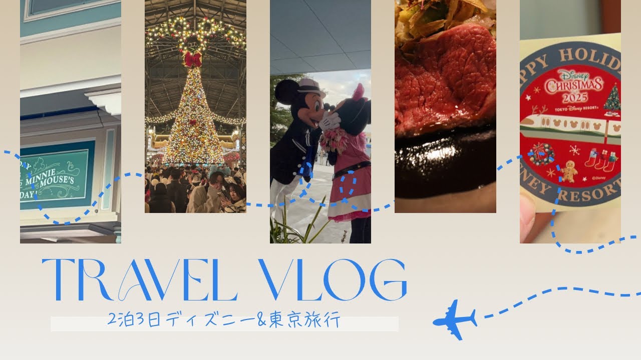 [ディズニーVlog]2泊3日のディズニー&東京vlog ディズニー,ミラコスタ,シャネル,結婚指輪,Disney,Tokyo