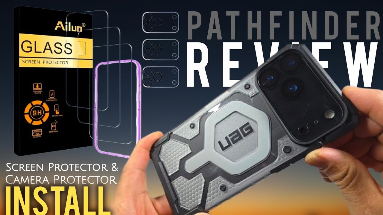 Установка защитного стекла Ailun и обзор чехла UAG Pathfinder для iPhone 17 Pro Max