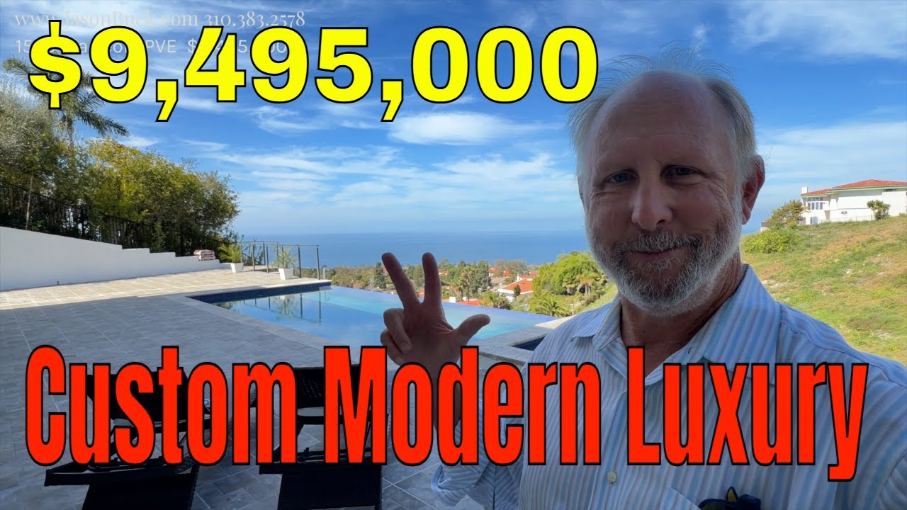 Inside a Spectacular Modern New Construction Luxury Estate with Huge Ocean Views at 1565 Via Leon