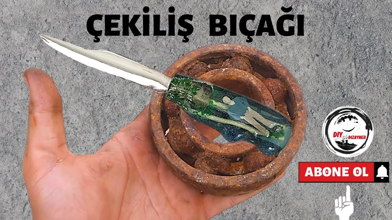 ÇEKİLİŞ BIÇAĞI - RULMANDAN JİLET BIÇAK YAPIMI (Razor Blade Making)