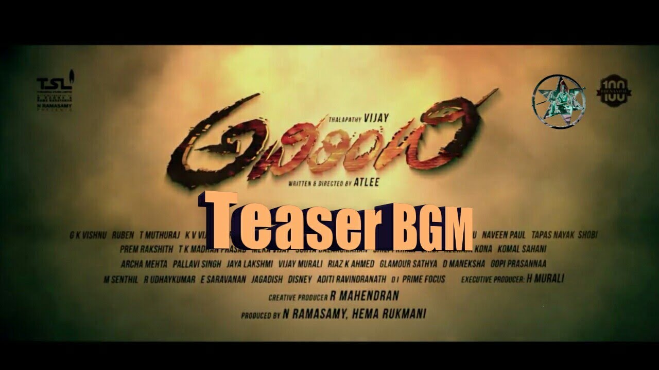 Adirindhi teaser BGM || Thalapathy VIJAY || Atlee || A.R.Rahman