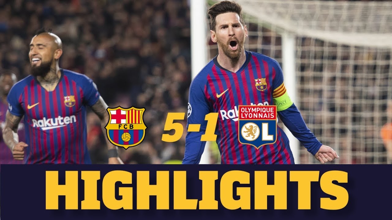 BAR&Ccedil;A 5-1 LYON | Match highlights