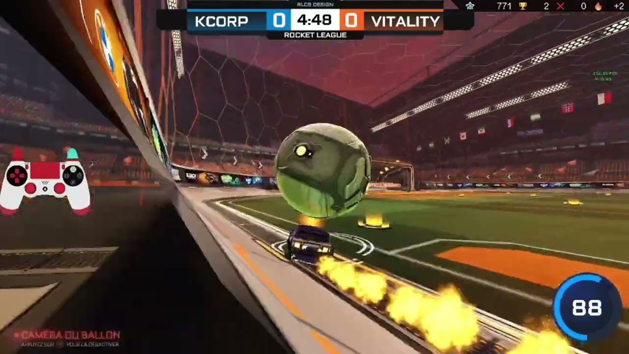 Je mets une magnifique side wall en 1v1 sur RL (RTD1)