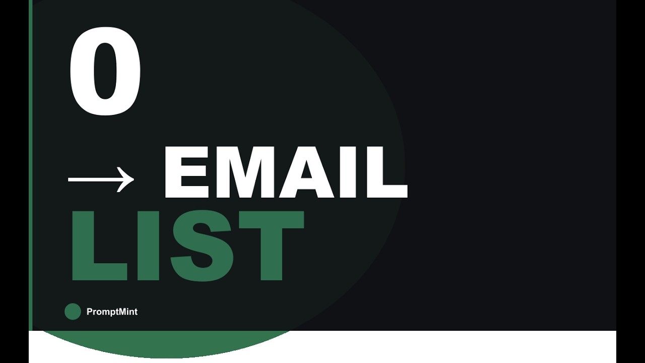 How to Build an Email List from Zero (Free Method 2026)