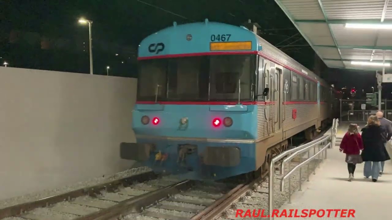 Variados comboios passageiros com 2x UDD 450 e 1º dia sem Ramal da Lousã em Coimbra-B, 12/1/2025