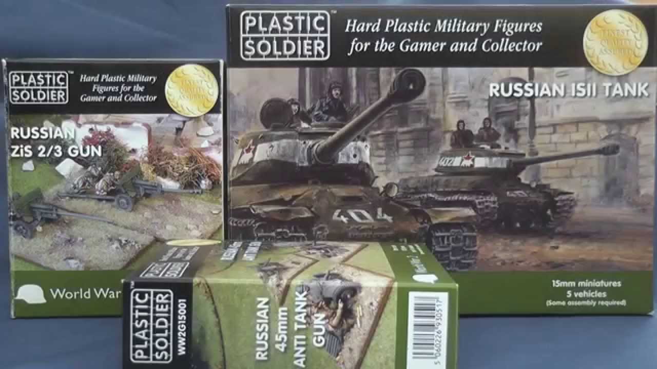 PSC's 15mm IS-2, ZiS2/3 & 45mm AT kits: a video review