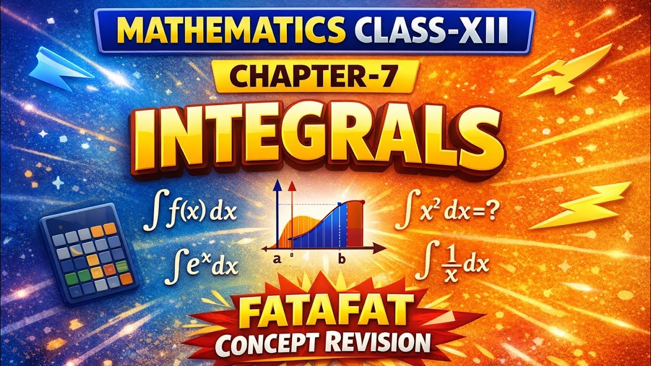 Class 12 Maths Chapter 7 Integrals | Fatafat Concept Revision 