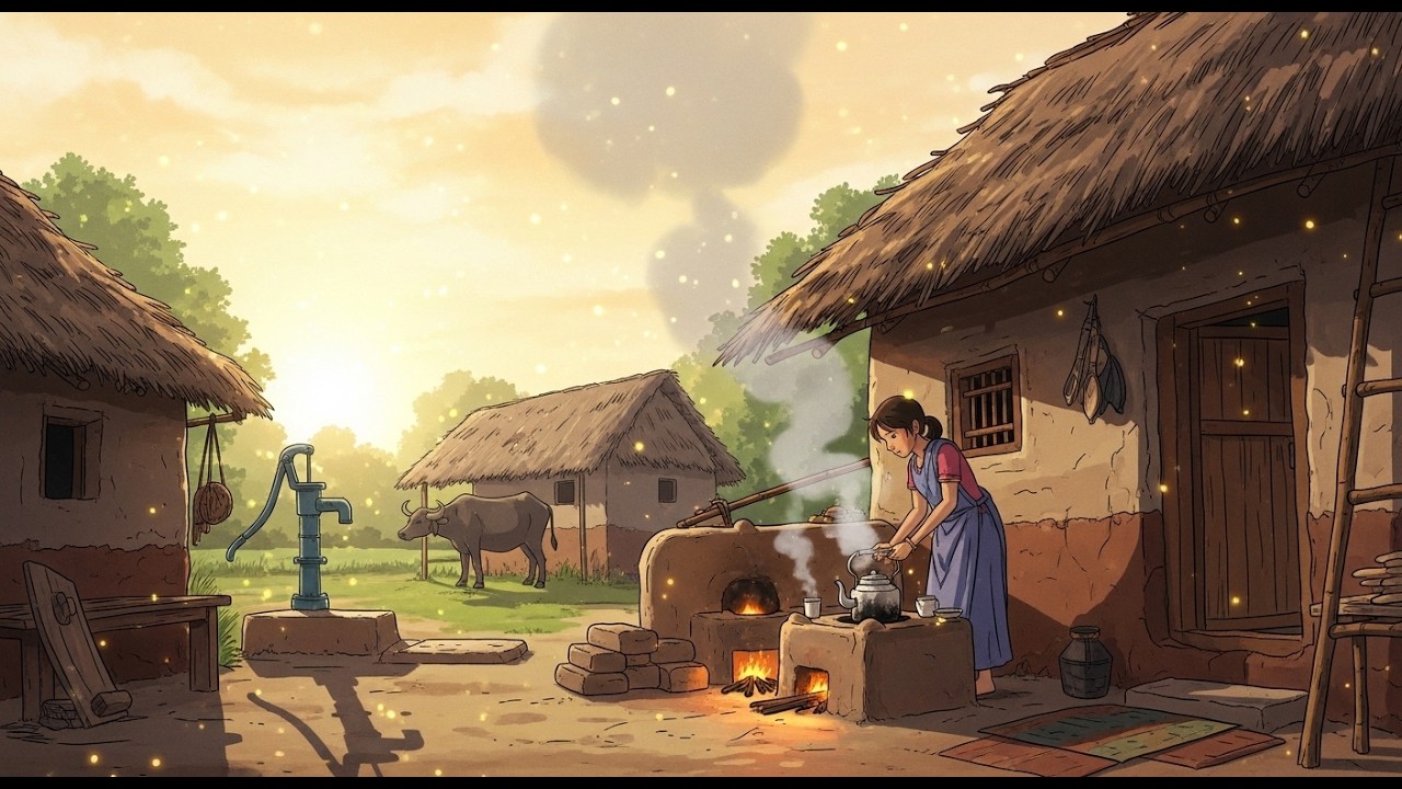 1990s Village Morning Routine | Mud House Kitchen, Chulha Cooking & Peaceful Rural Life