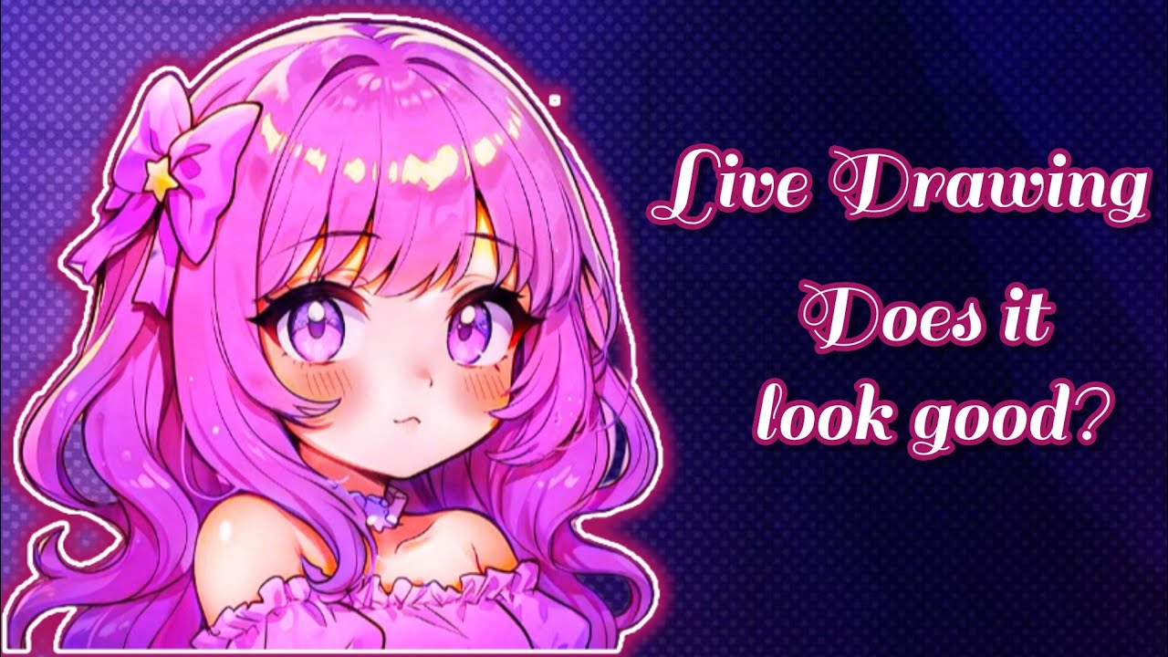 Craftworld Creations  is live! Live Drawing cute girl💜