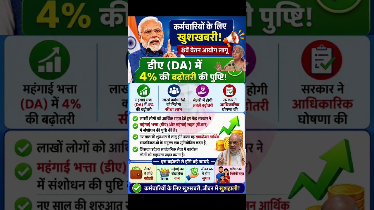 8th pay commission basic salary #8thpaycommission #salary #govtemployees #DA #Hike #rojgar #DA% #HRA