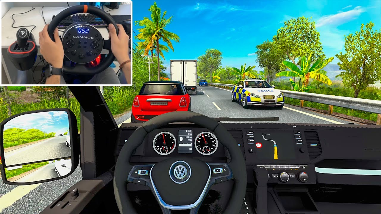 Volkswagen Crafter MK 2 - Euro Truck Simulator 2 | Steering Wheel Gameplay