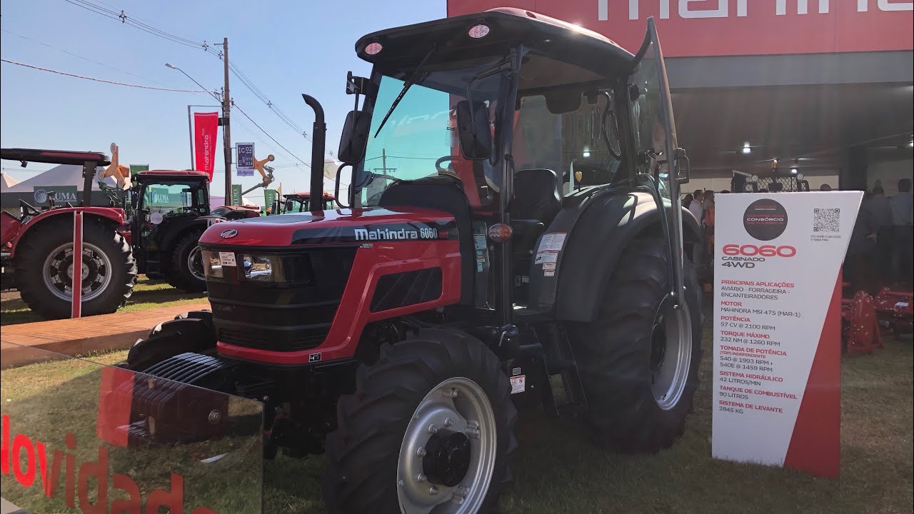 NOVO TRATOR MAHINDRA 6060 CABINADO EM DETALHES! (AGRISHOW 2024)