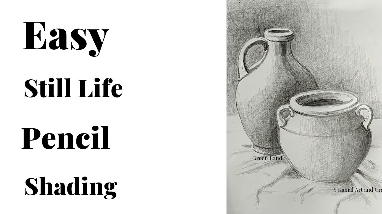 Still life pencil shading realistic drawing || Tutorial || Step by step || S Kamal Art and craft