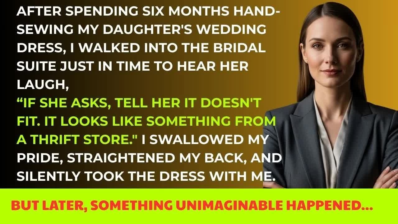 “I Sewed Her Wedding Dress for 6 Months — Then I Heard What She Said”