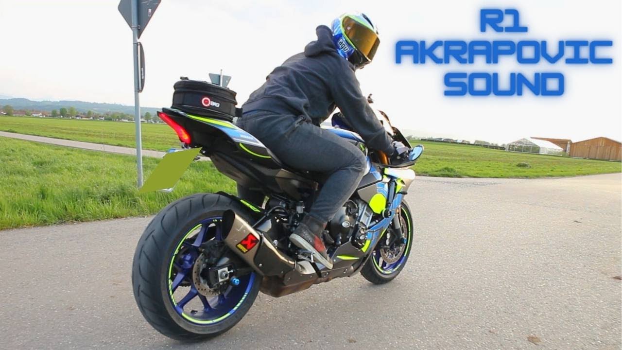 YAMAHA R1 LOUD AKRAPOVIC SOUND | 2016 RN32 | Slip-On Exhaust