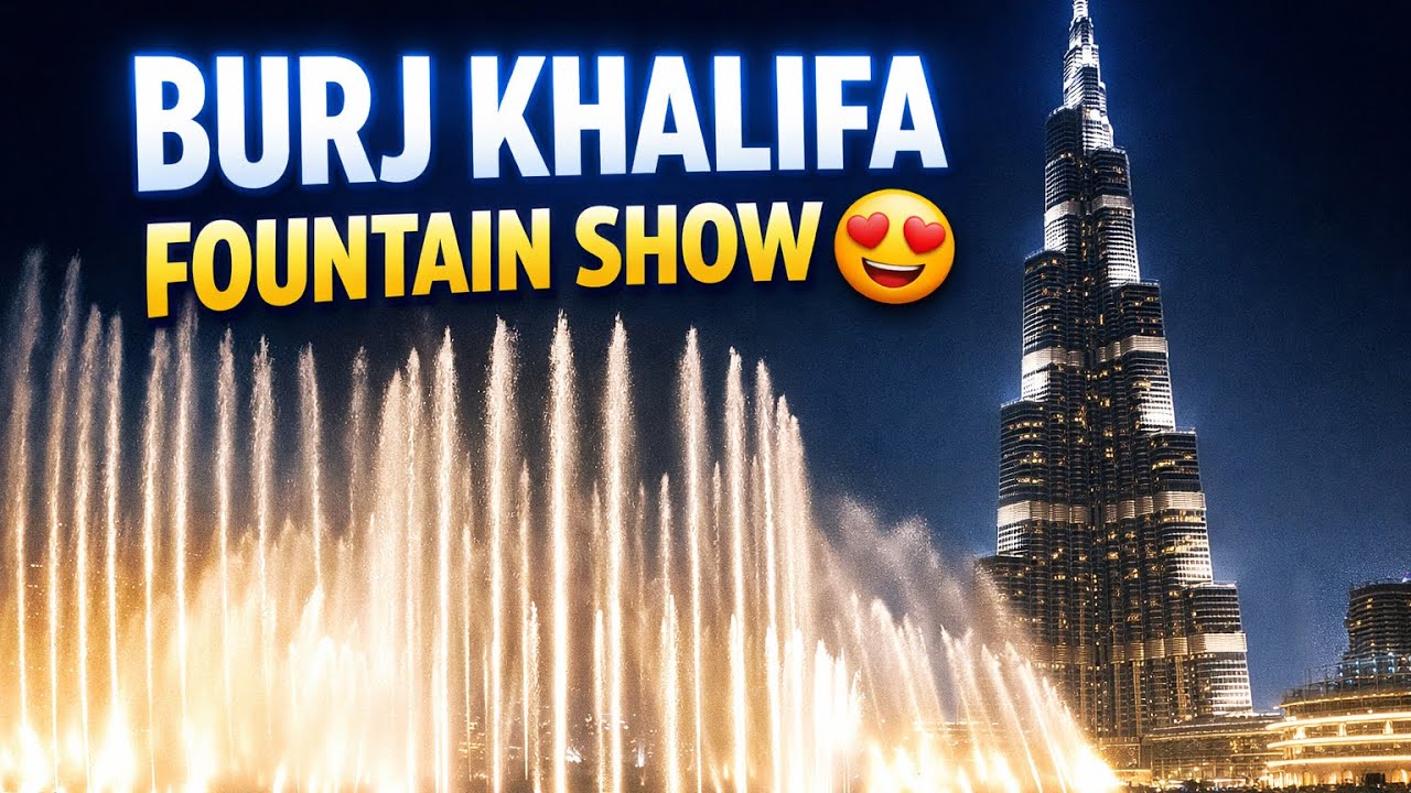 Burj Khalifa Fountain Show at Night ✨ | Dubai Fountain Full Show 🇦🇪 2026 #burjkhalifa 