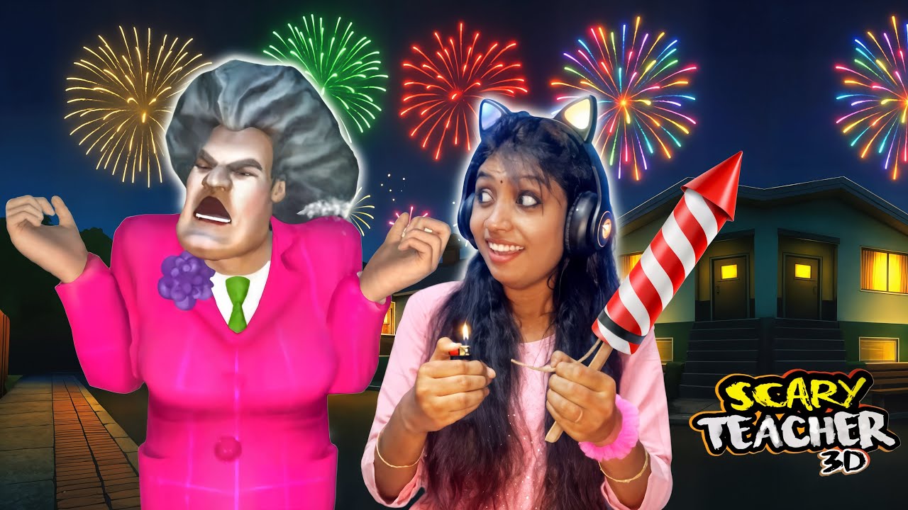 I Spoiled SCARY TEACHER New Year Party With Diwali Firecrackers 😂!!