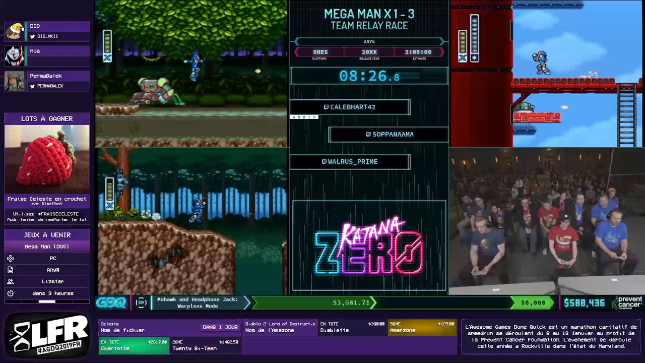 Mega Man X1-3 en 1:52:42 (Any% Team Relay Race) [AGDQ2019]