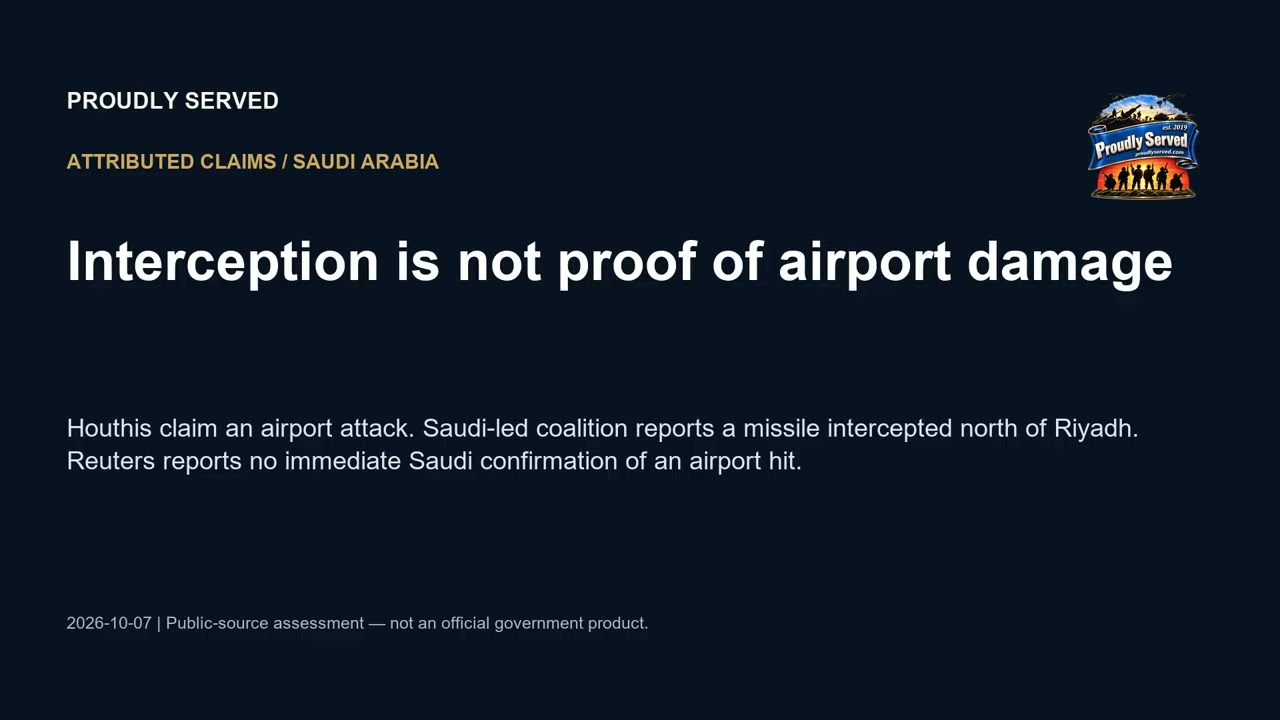 Aden airport attack reported | Proudly Served Daily Intelligence Brief | 7 Oct 2026