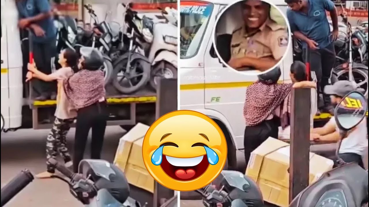 I want my scooty... You made the police laugh...! A woman cried like a child on the road...