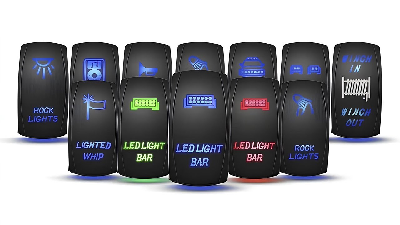 Wiring Guide: 5-Pin SPST ON-OFF Rocker Switch with LED Illumination Options