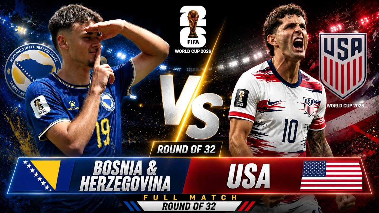 USA vs Bosnia & Herzegovina | Round of 32 | FIFA World Cup 2026 Full Match