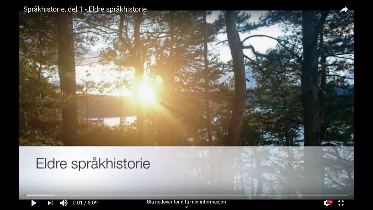 Språkhistorie, del 1 - Eldre språkhistorie
