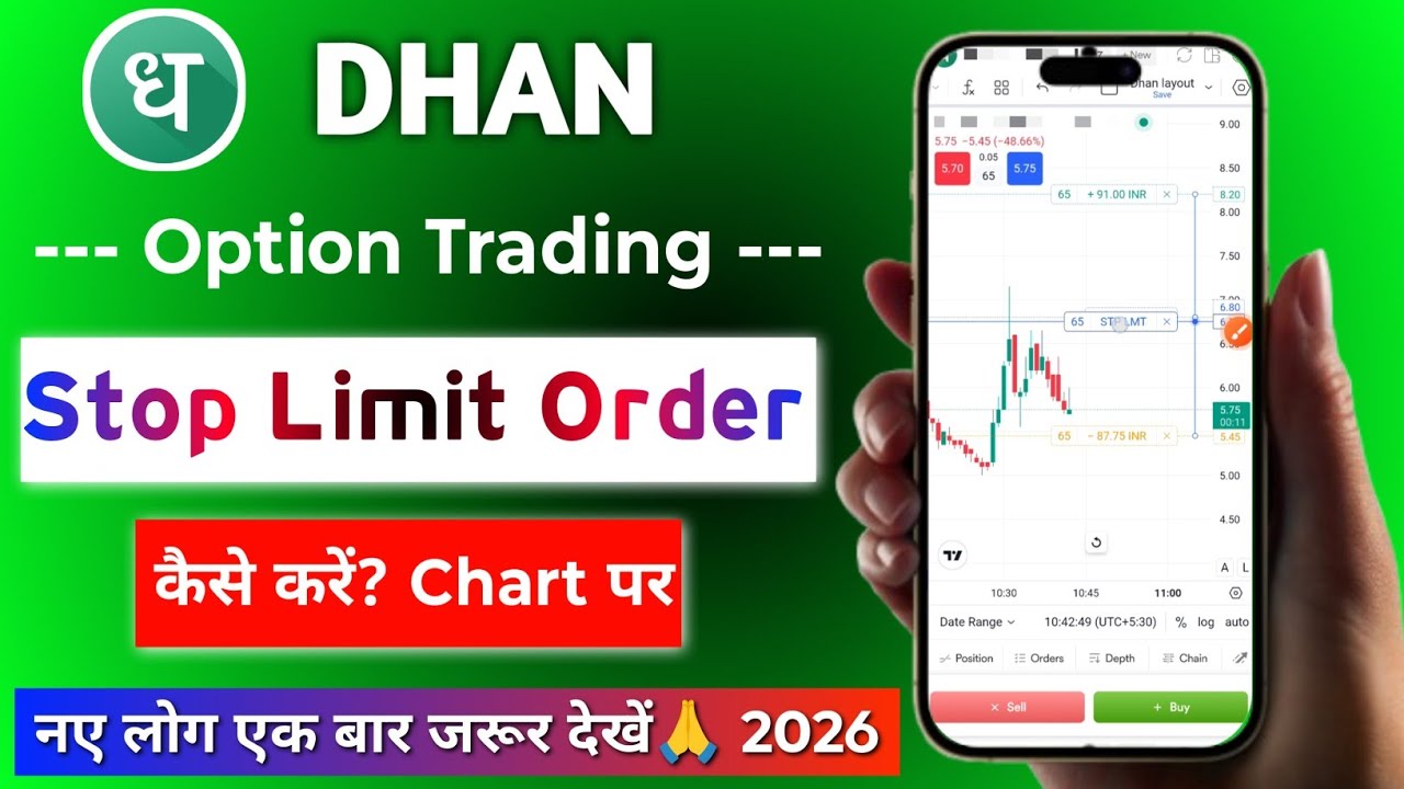 Dhan Chart Higher price Order with SL & Target Demo | Dhan Chart Stop Limit order kaise lagaye