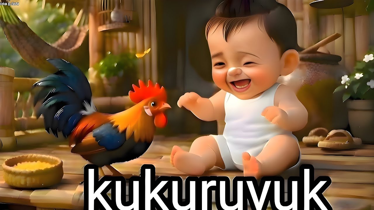 Kuku kukuruyuk terbaru dengan animasi bayi dan ayam lucu