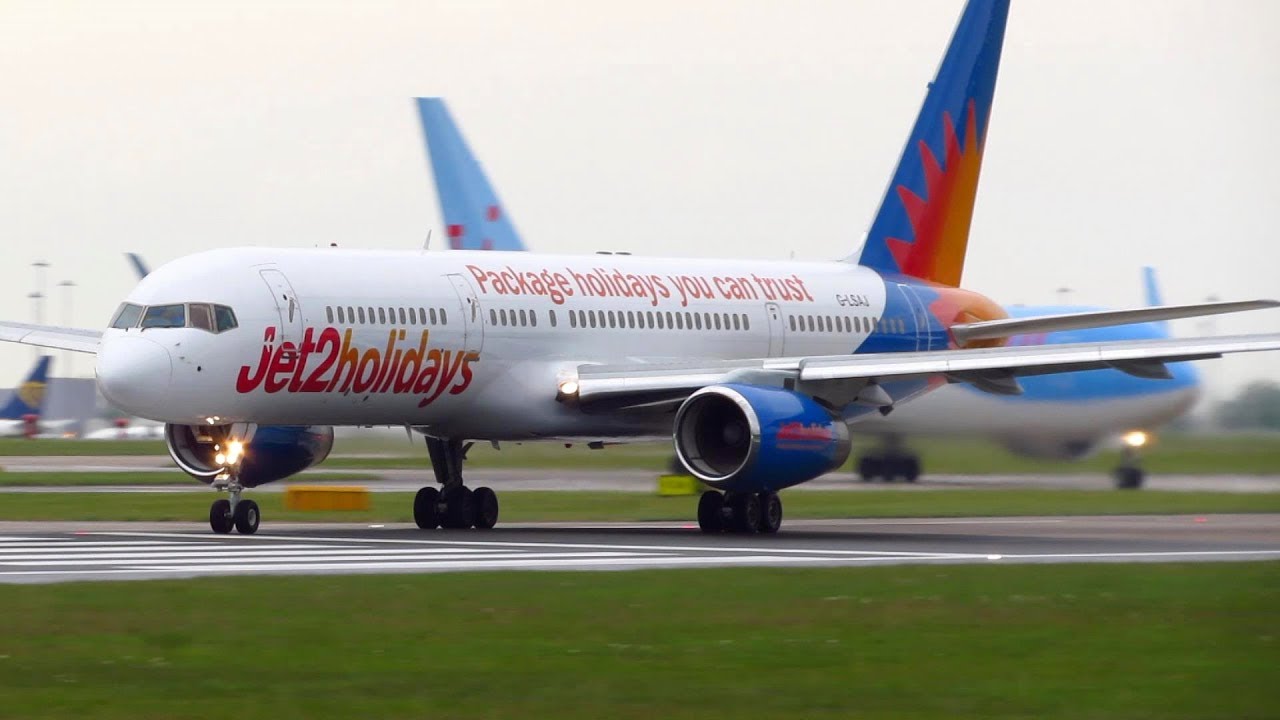 Awesome Sound! Jet2 Holidays Boeing 757-200 [G-LSAJ] Takeoff from Manchester Airport MAN!