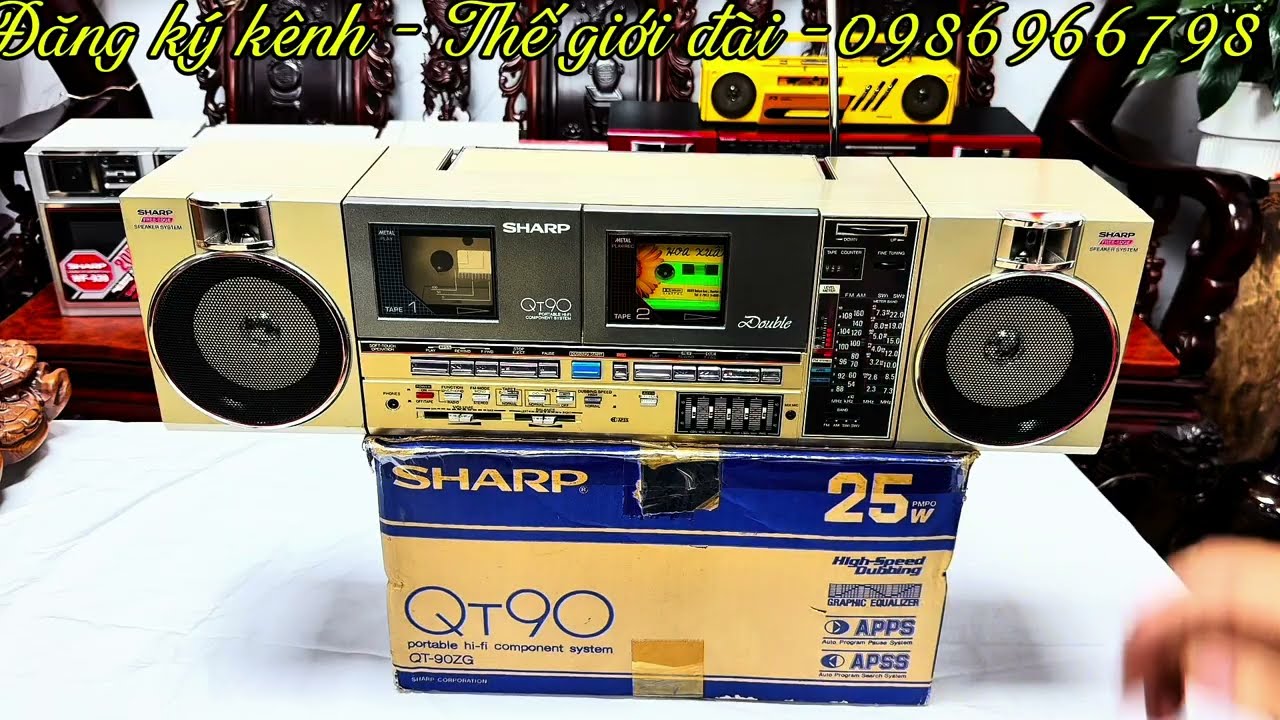 SHARP QT90 NGUYÊN HỘP XÔP| MỚI NHƯ VỪA SUẤT XƯỞNG| CHI TIẾT XEM VIDEO